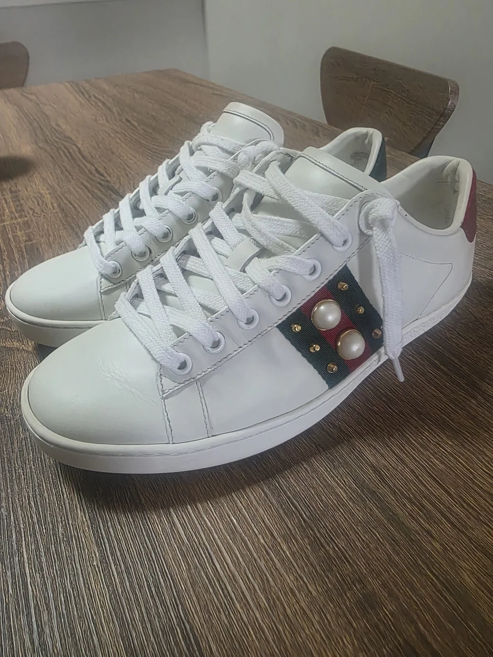 Gucci Ace Studded Pearl Unisex Sneakers